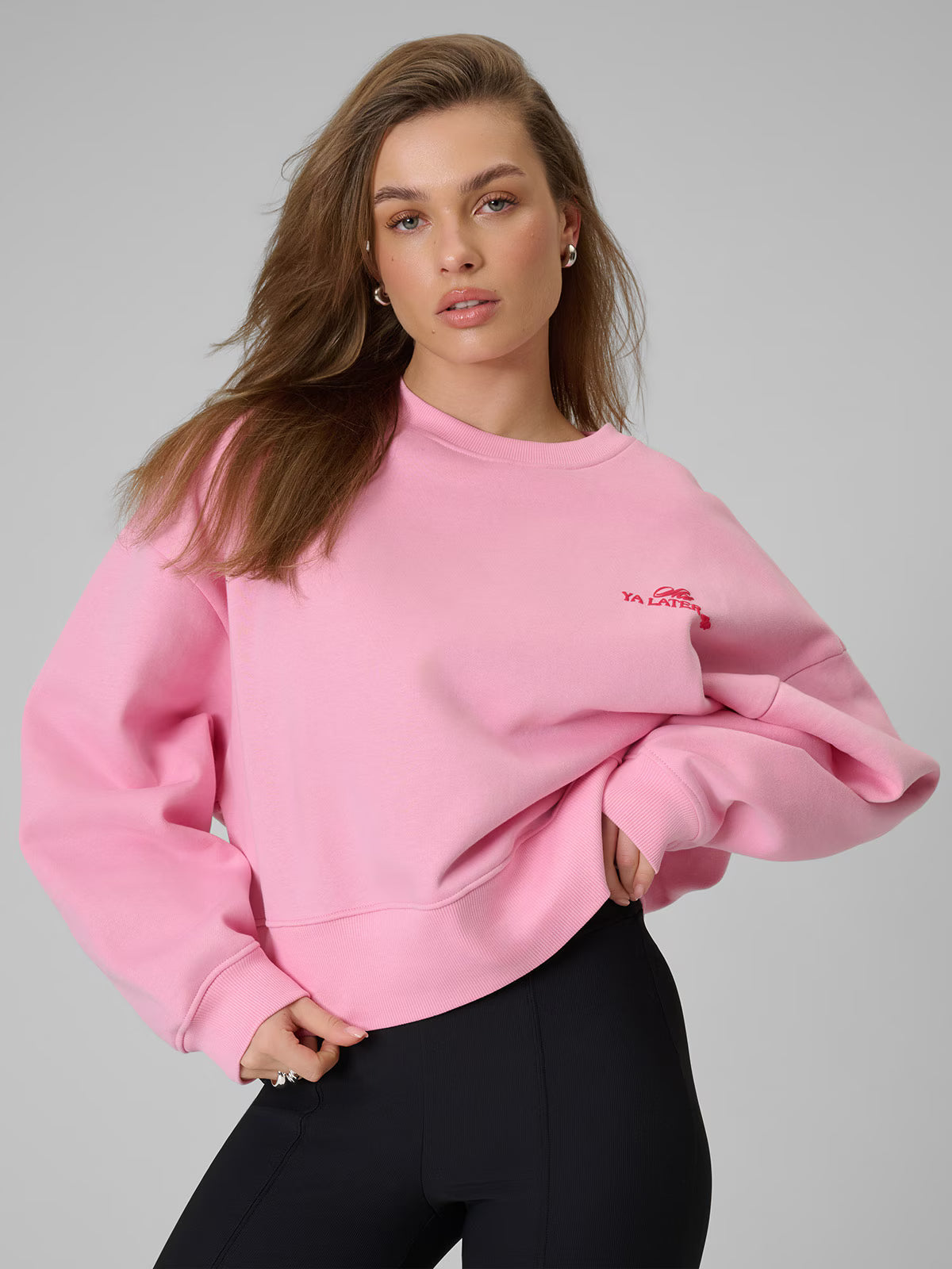 Bluza dresowa loose bez kaptura damska