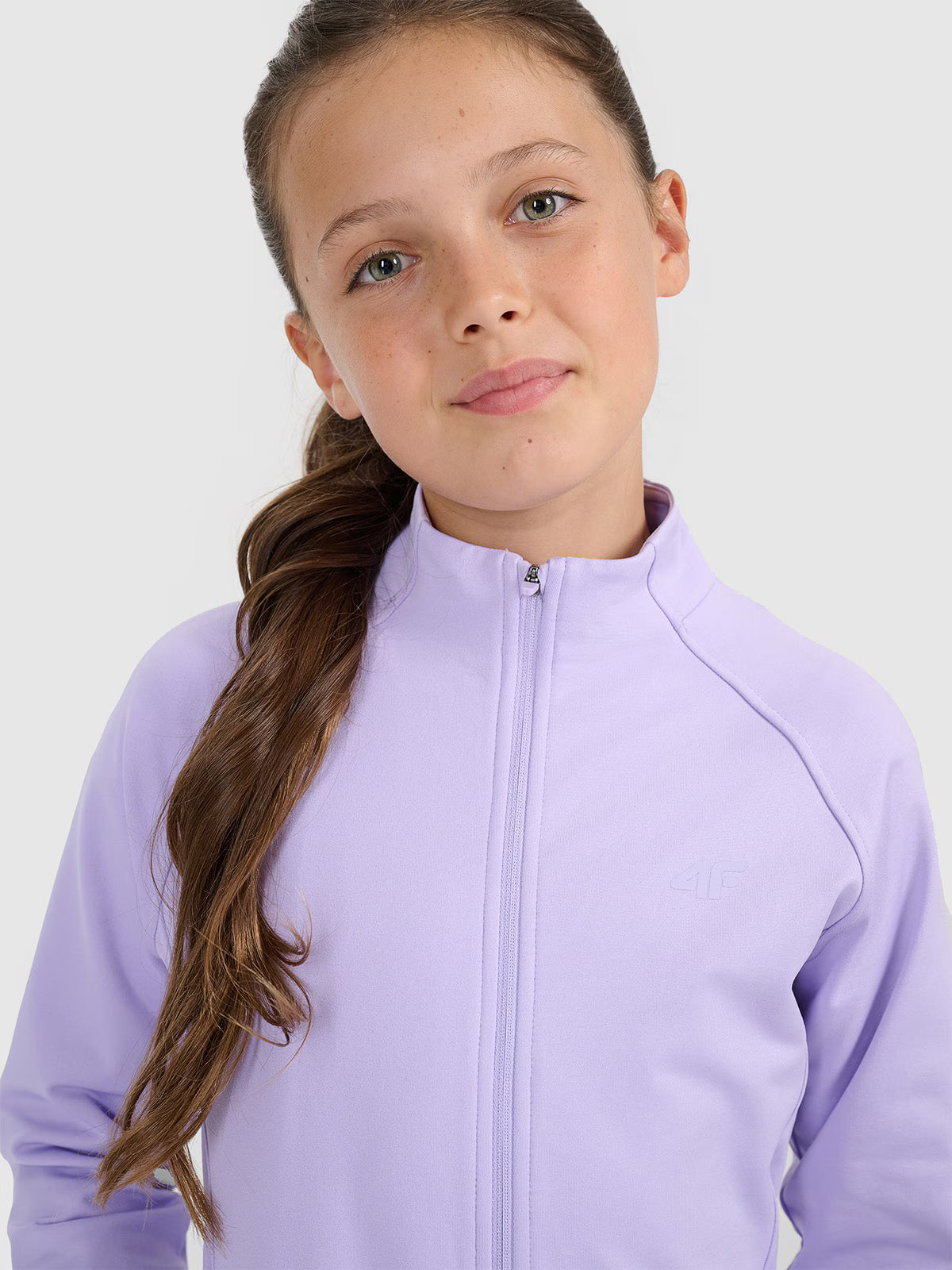 Bluza sportowa rozpinana bez kaptura dziewczęca