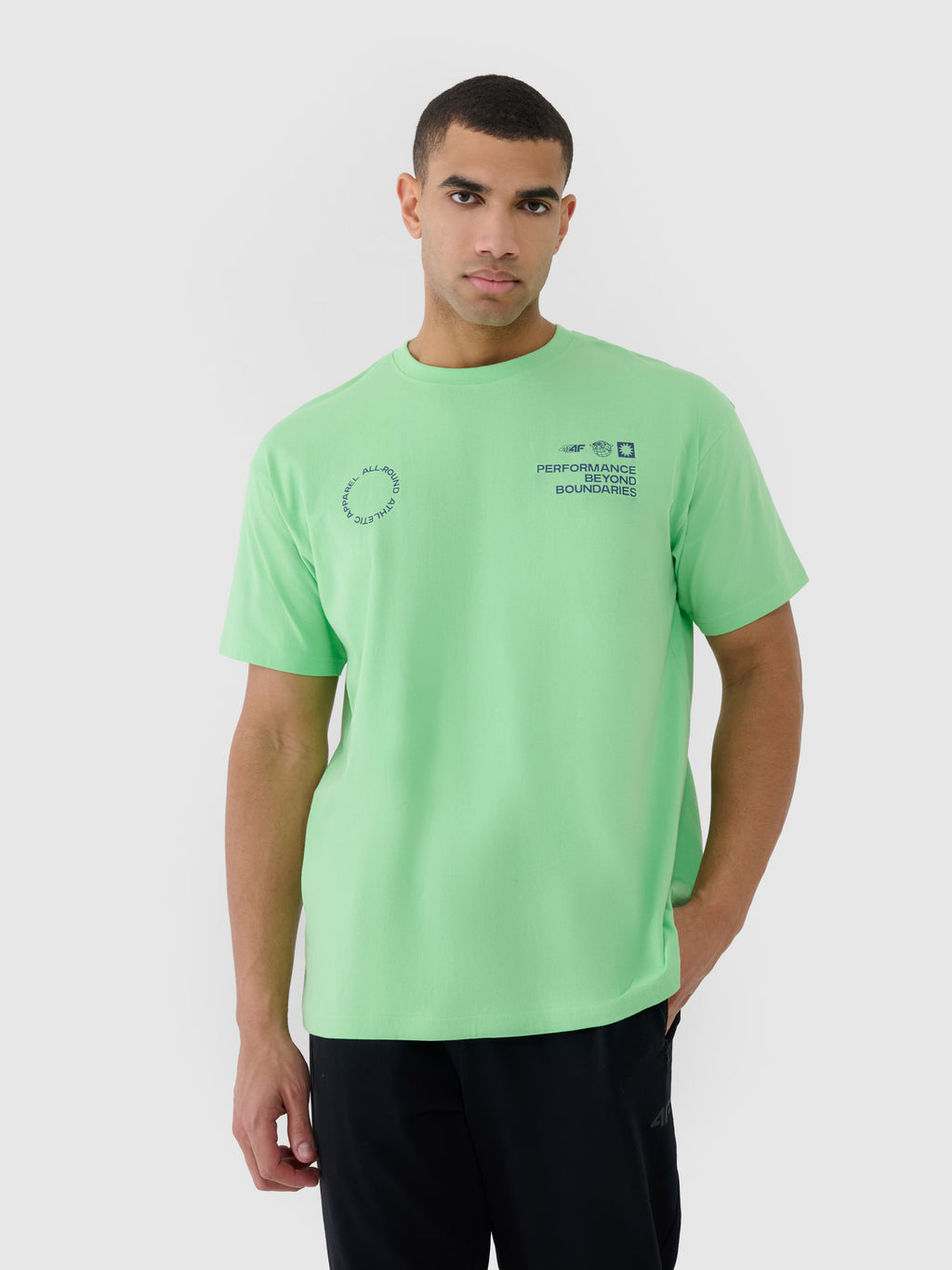 T-shirt oversize z nadrukiem męski