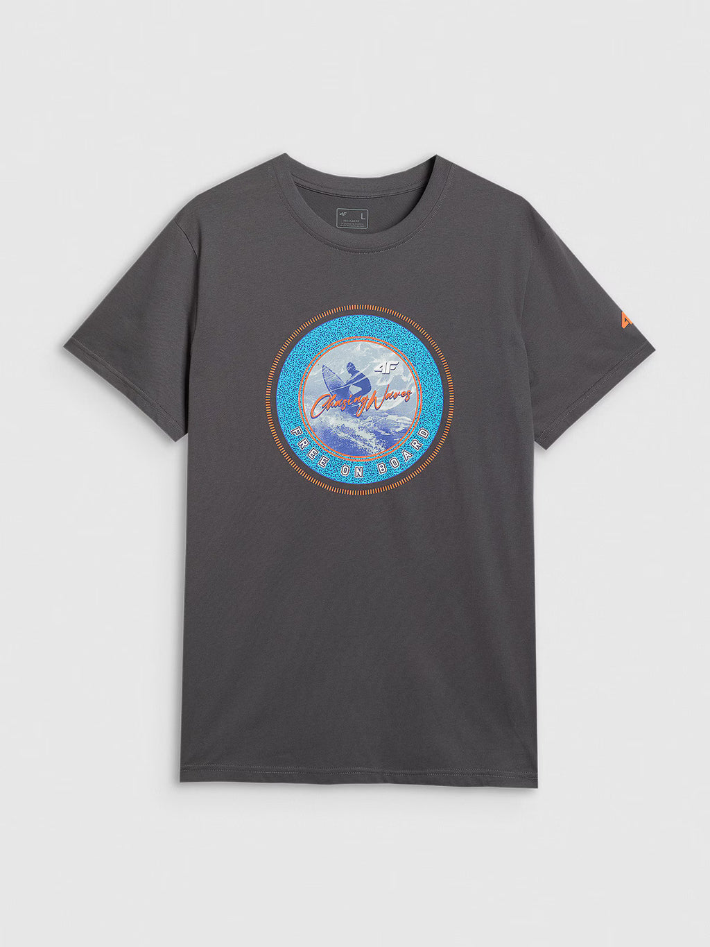 T-shirt regular z nadrukiem męski