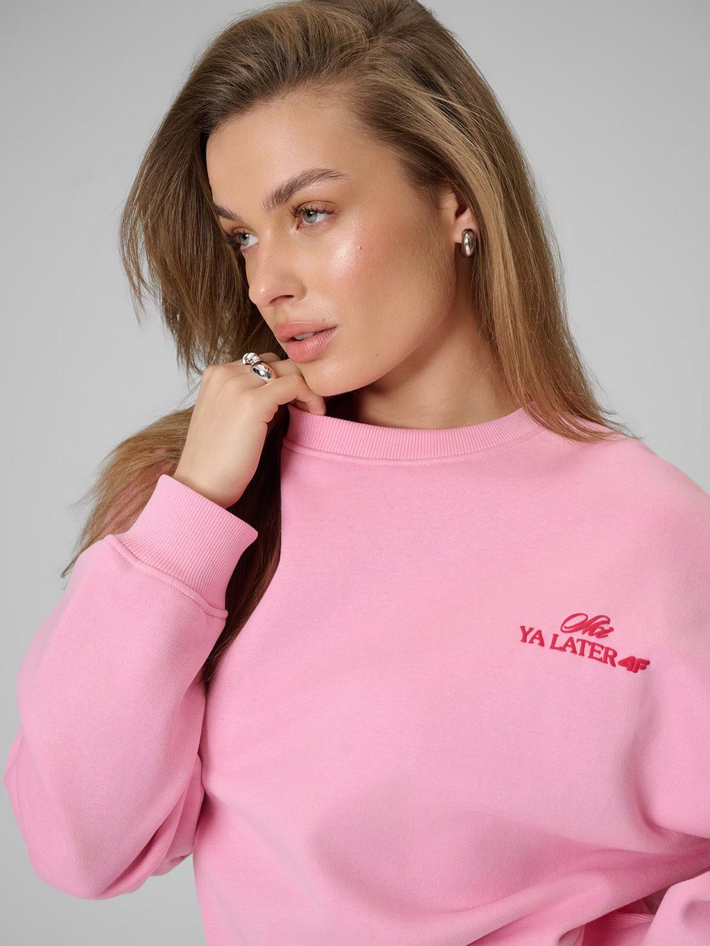 Bluza dresowa loose bez kaptura damska