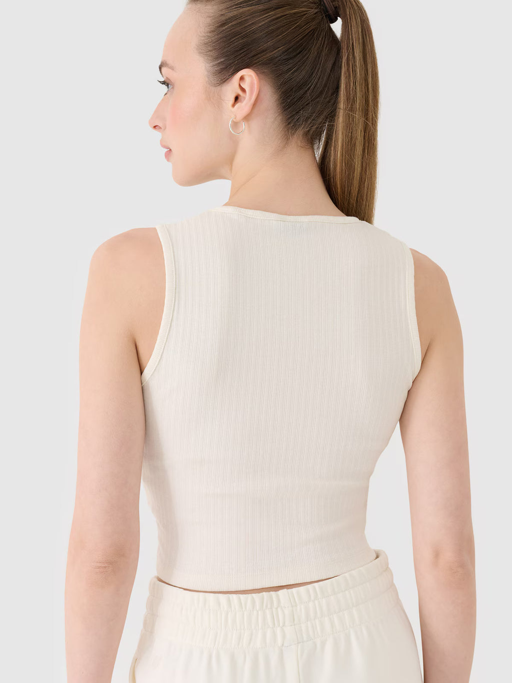Crop top dzianinowy damski