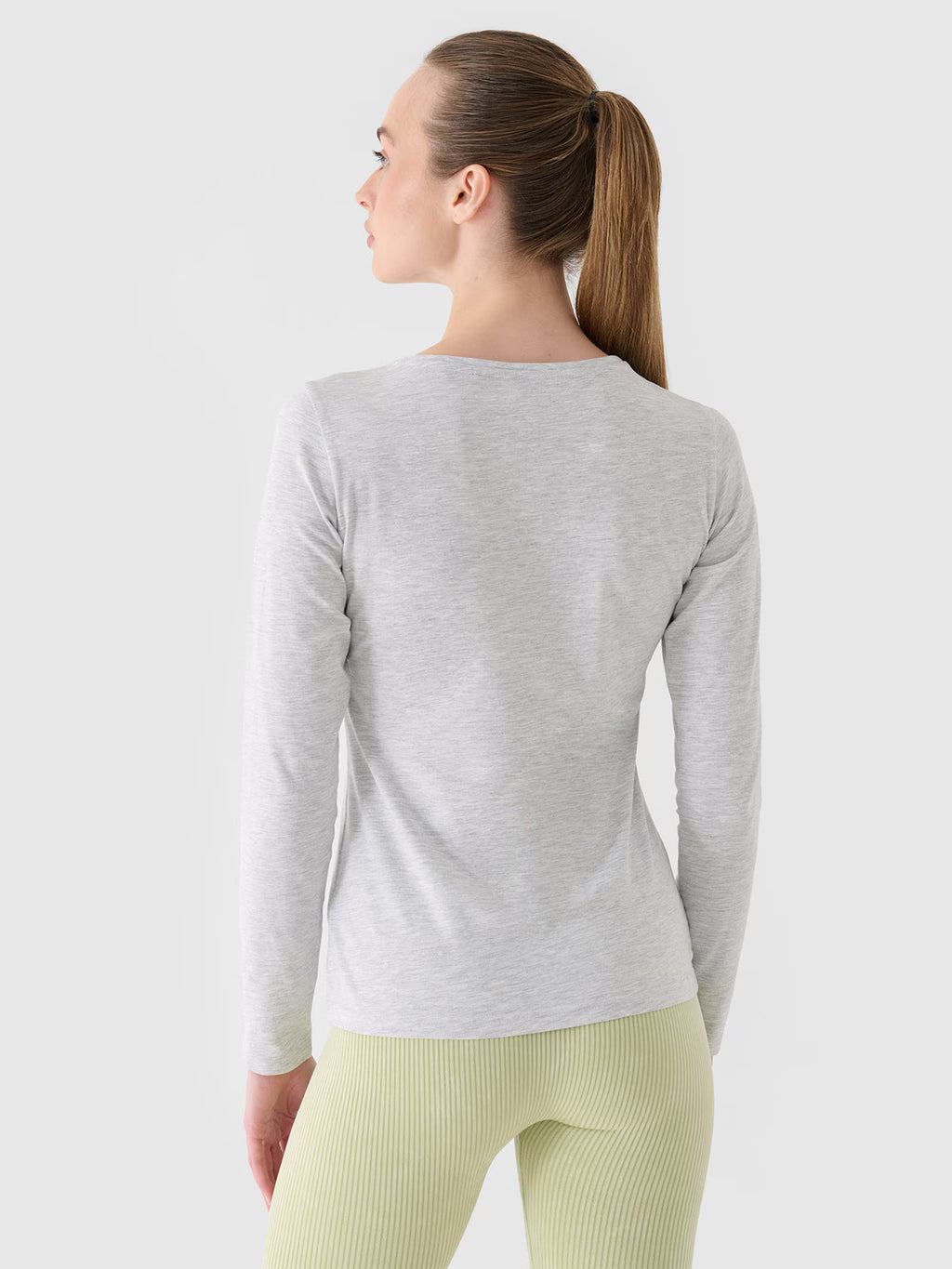 Longsleeve slim gładki damski