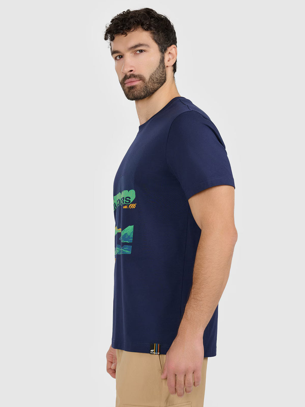 T-shirt regular z nadrukiem męski