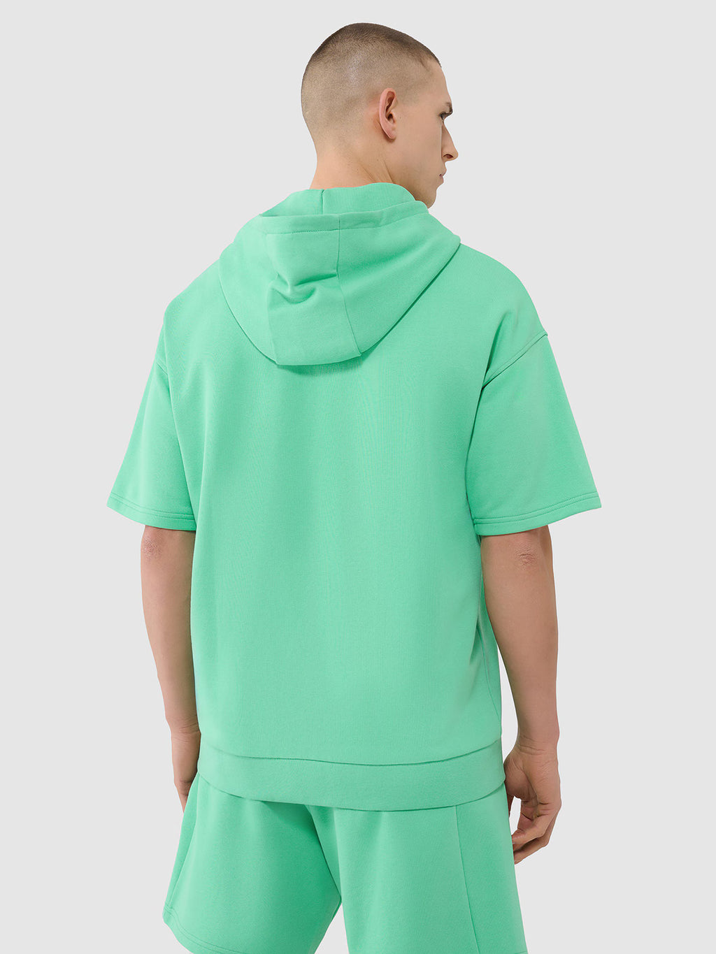 Bluza z krótkim rękawem z kapturem męska