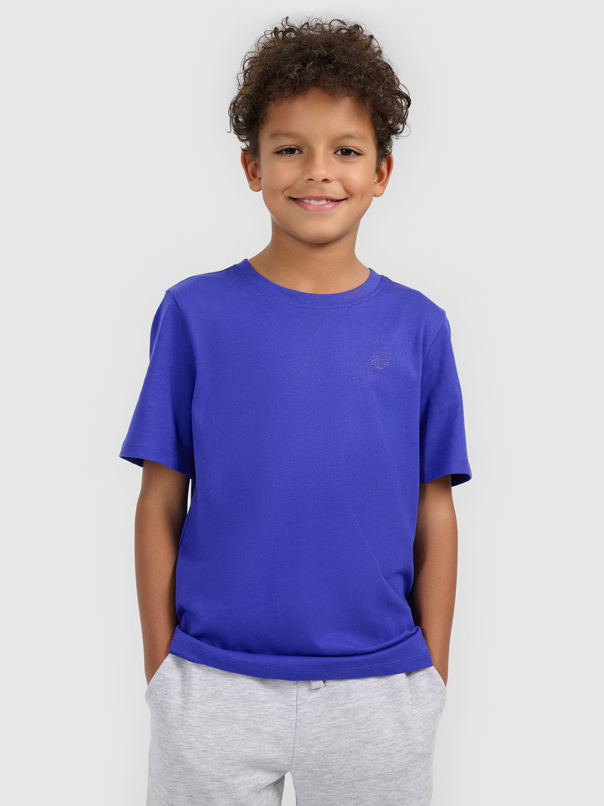 T-shirt regular gładki chłopięcy