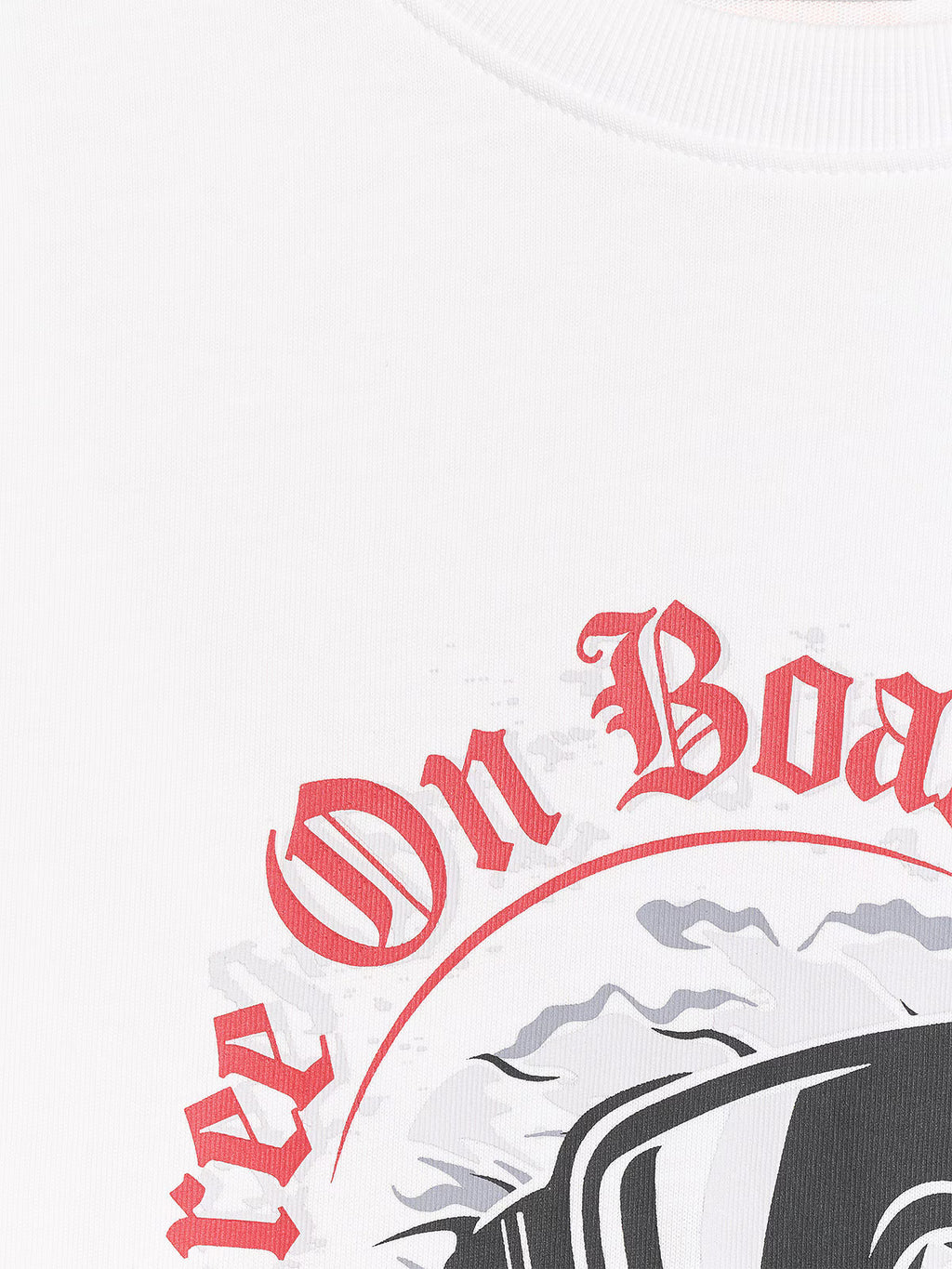 T-shirt loose z nadrukiem męski