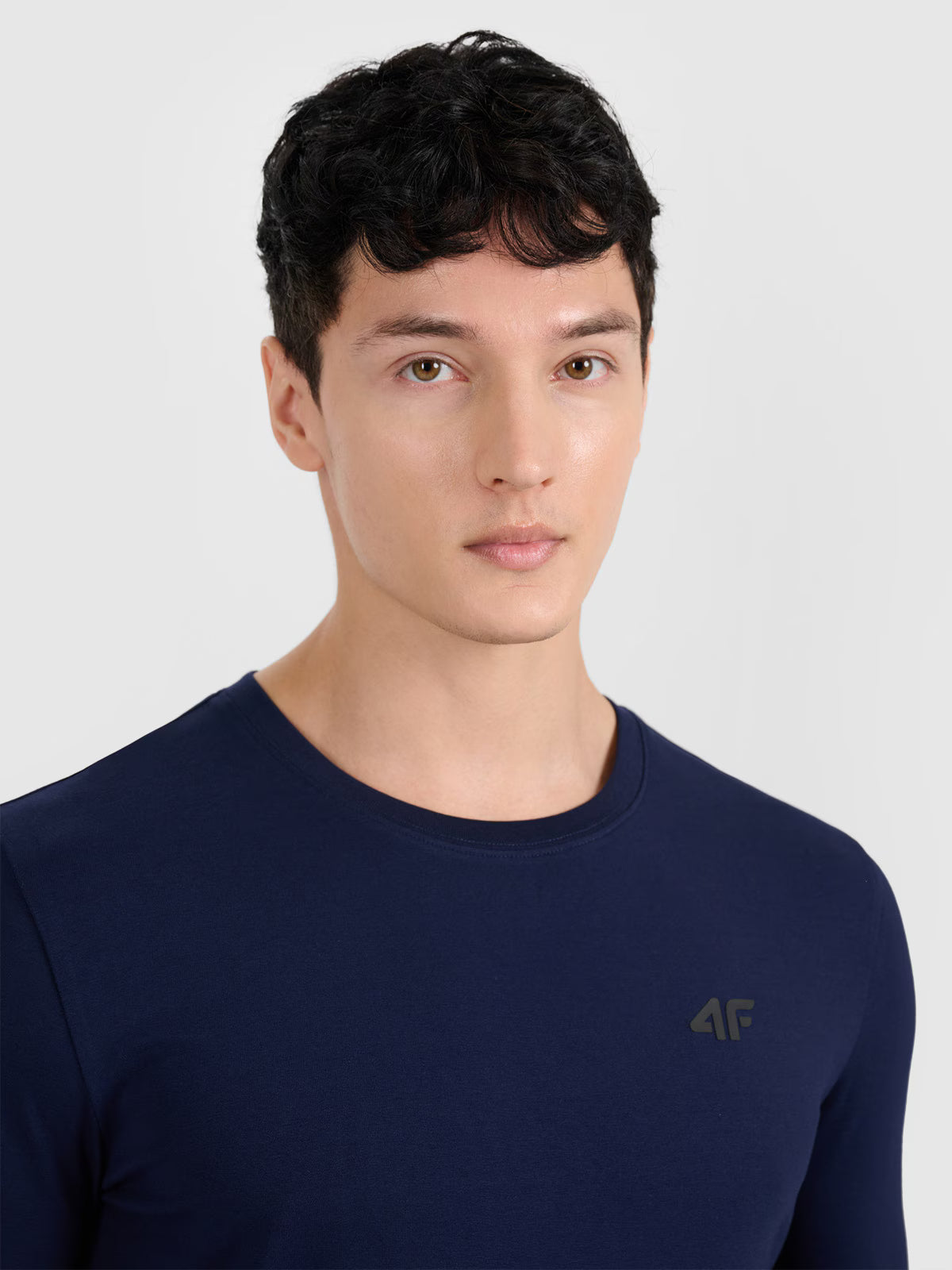 Longsleeve slim gładki męski