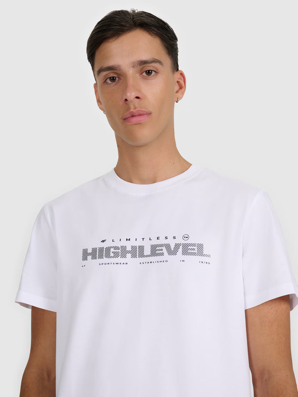 T-shirt regular z nadrukiem męski