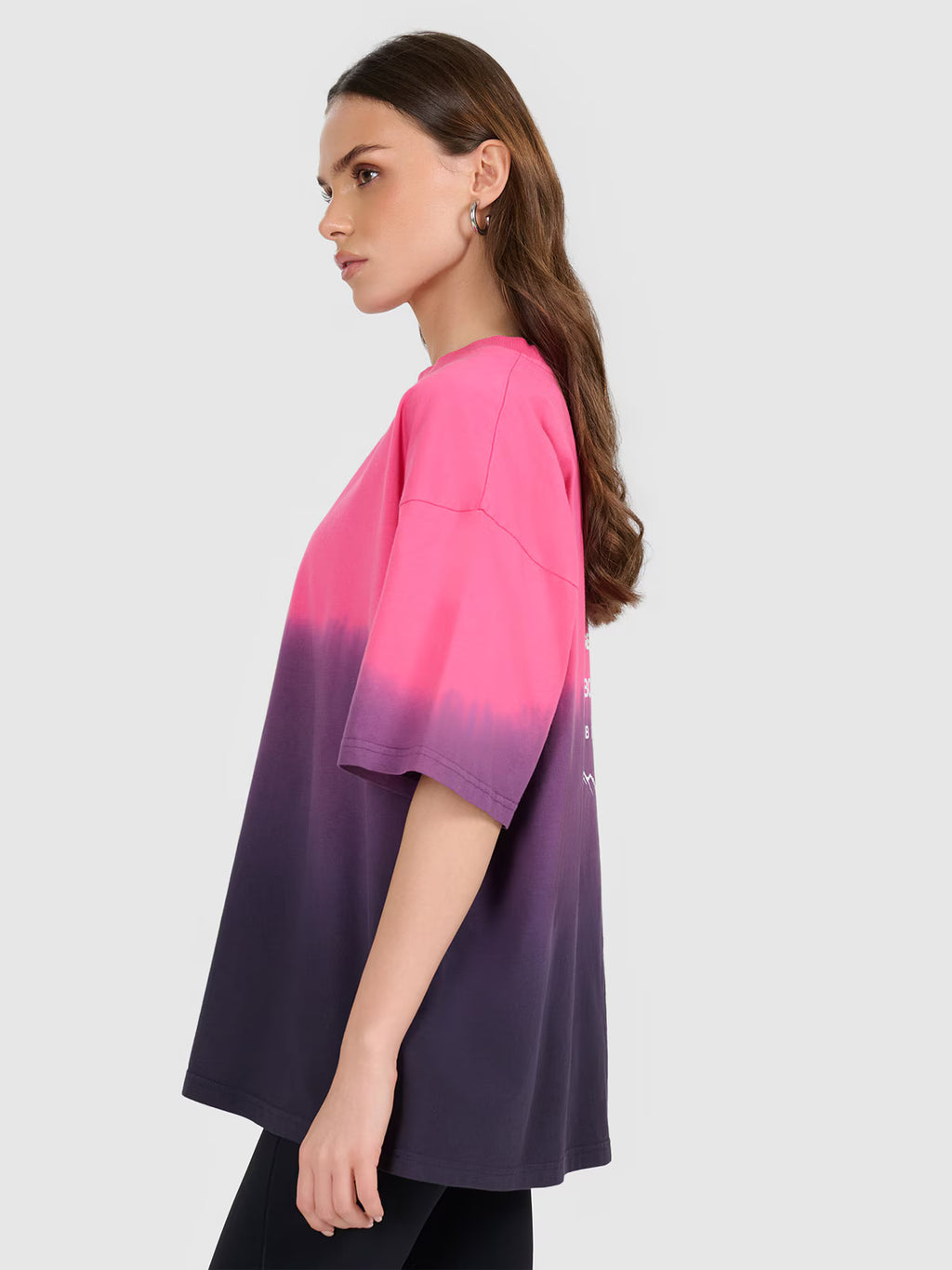 T-shirt loose z nadrukiem damski