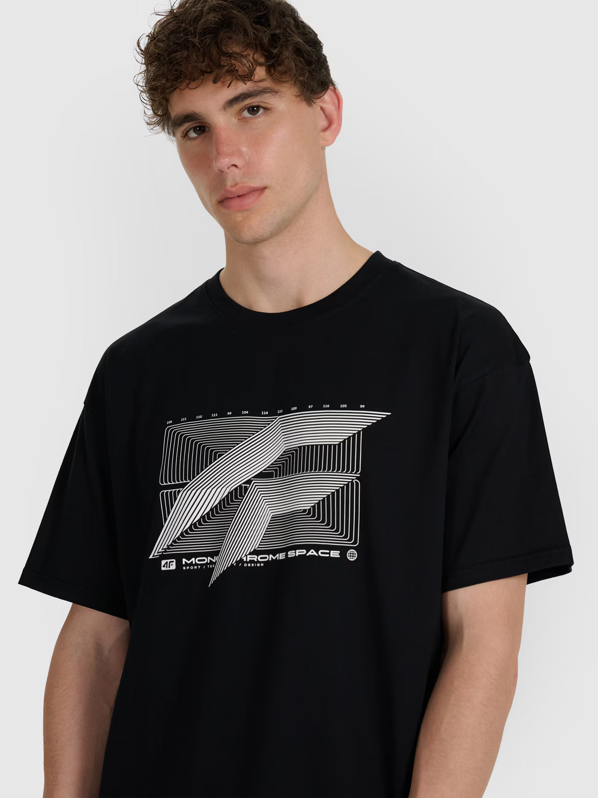 T-shirt regular z nadrukiem męski