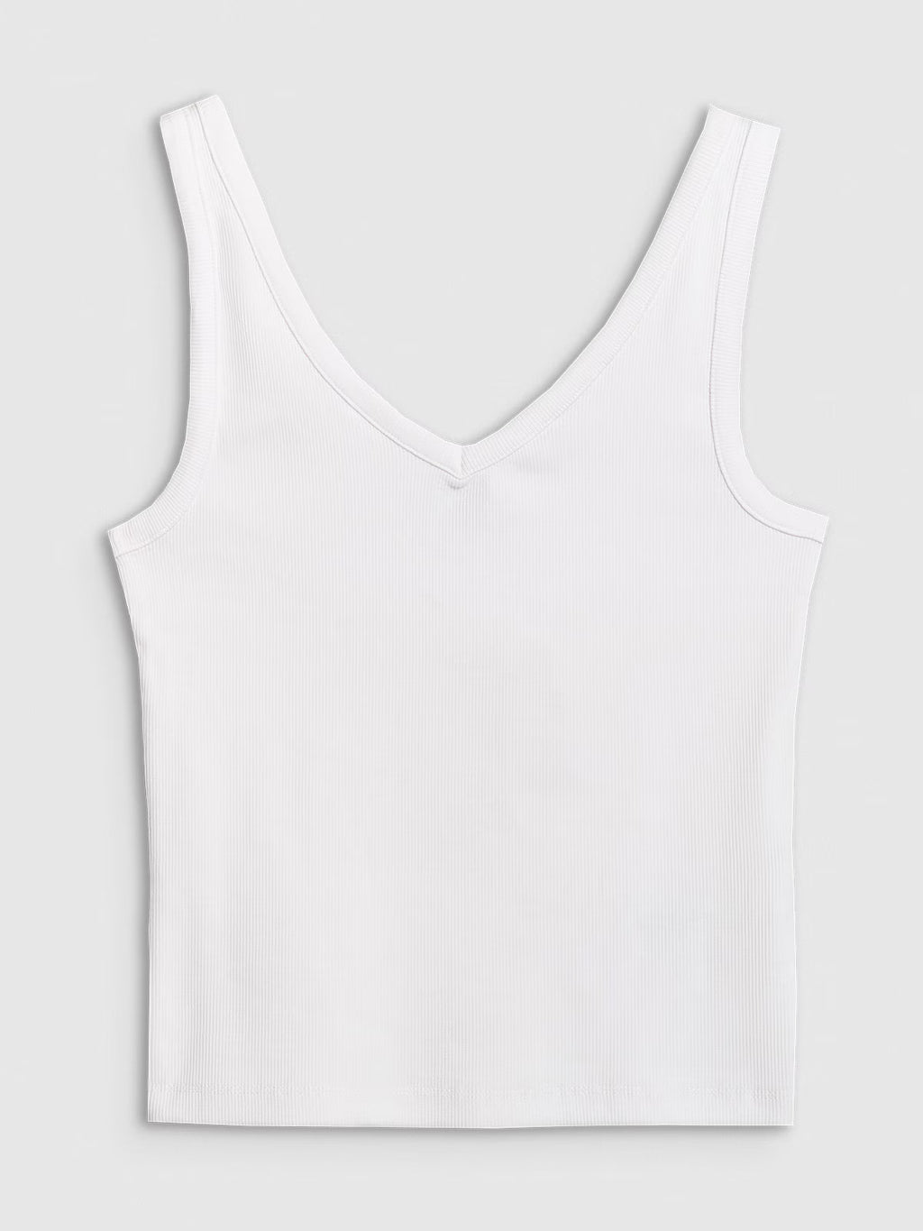 Top slim z prążkowanej dzianiny damski