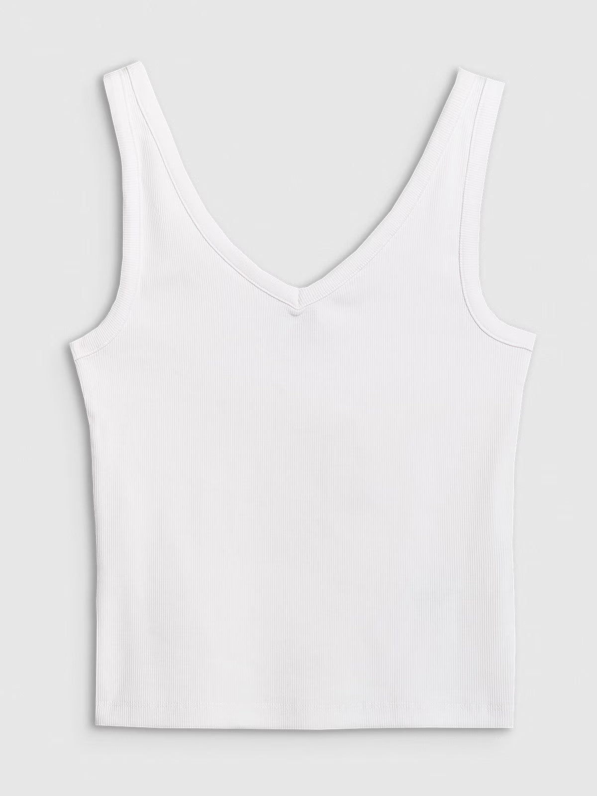 Top slim z prążkowanej dzianiny damski