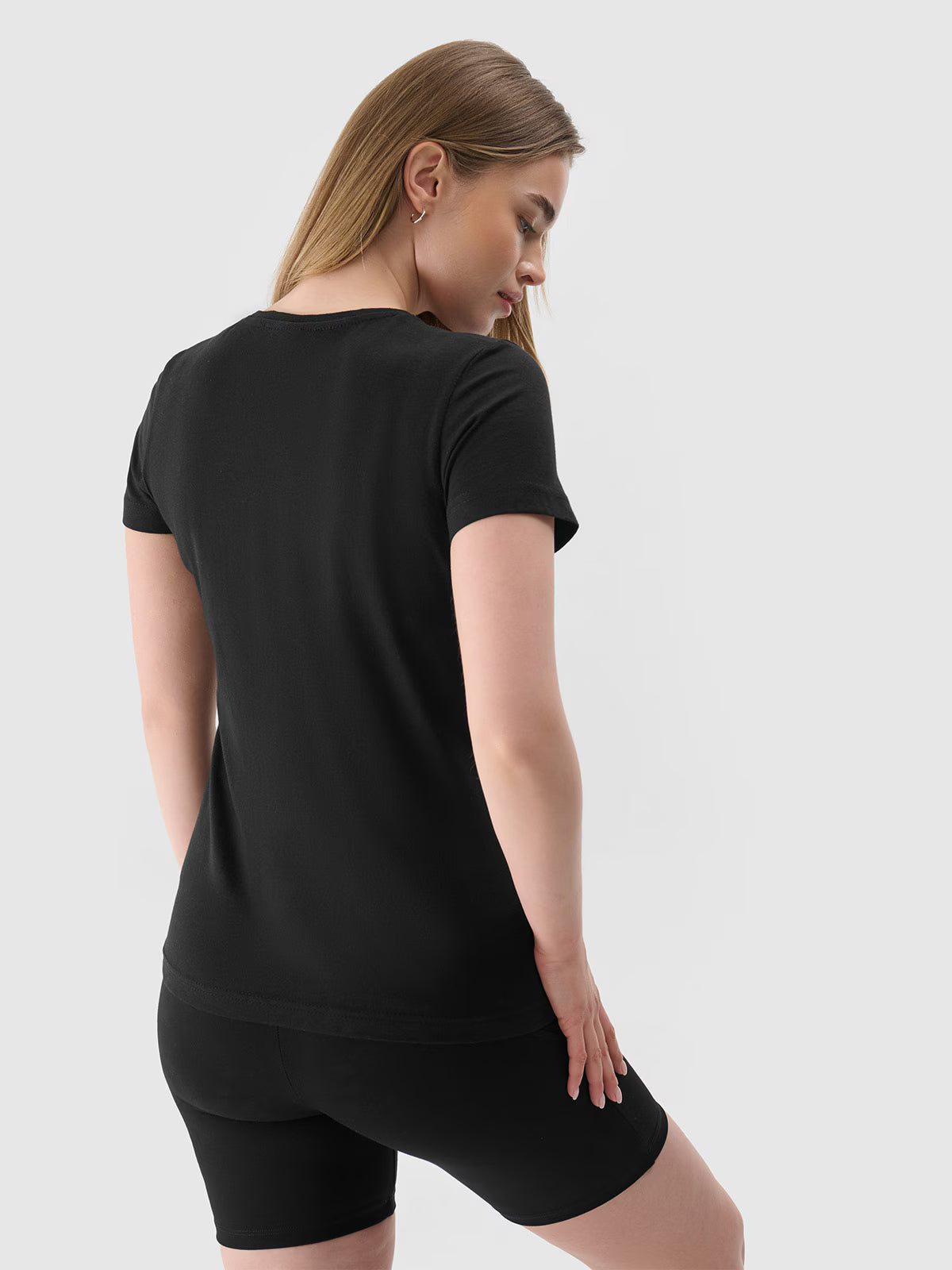 T-shirt slim z nadrukiem damski