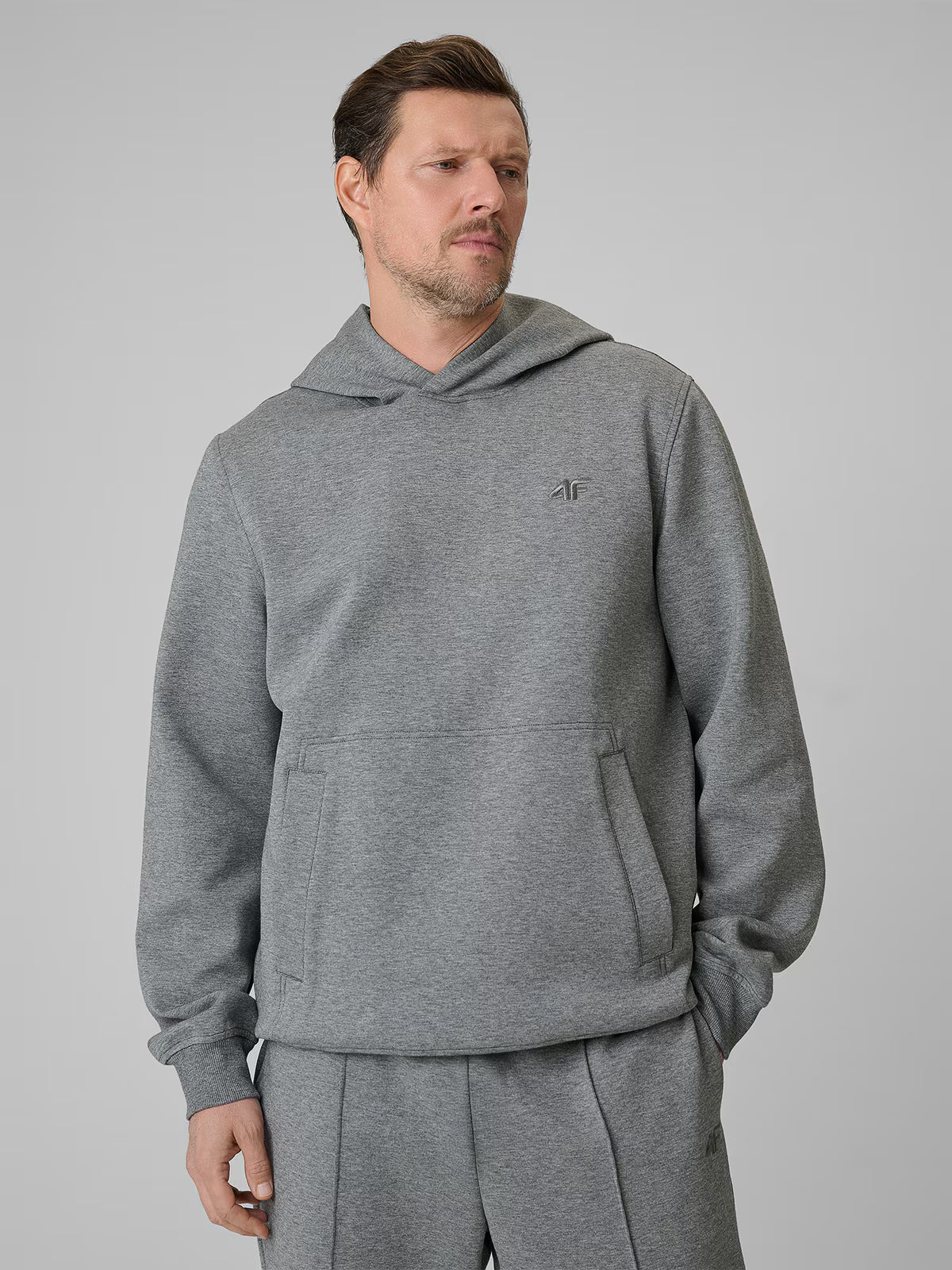 Bluza dresowa regular z kapturem męska