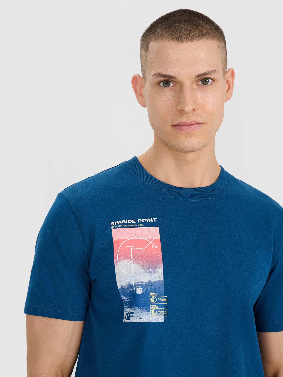 T-shirt regular z nadrukiem męski