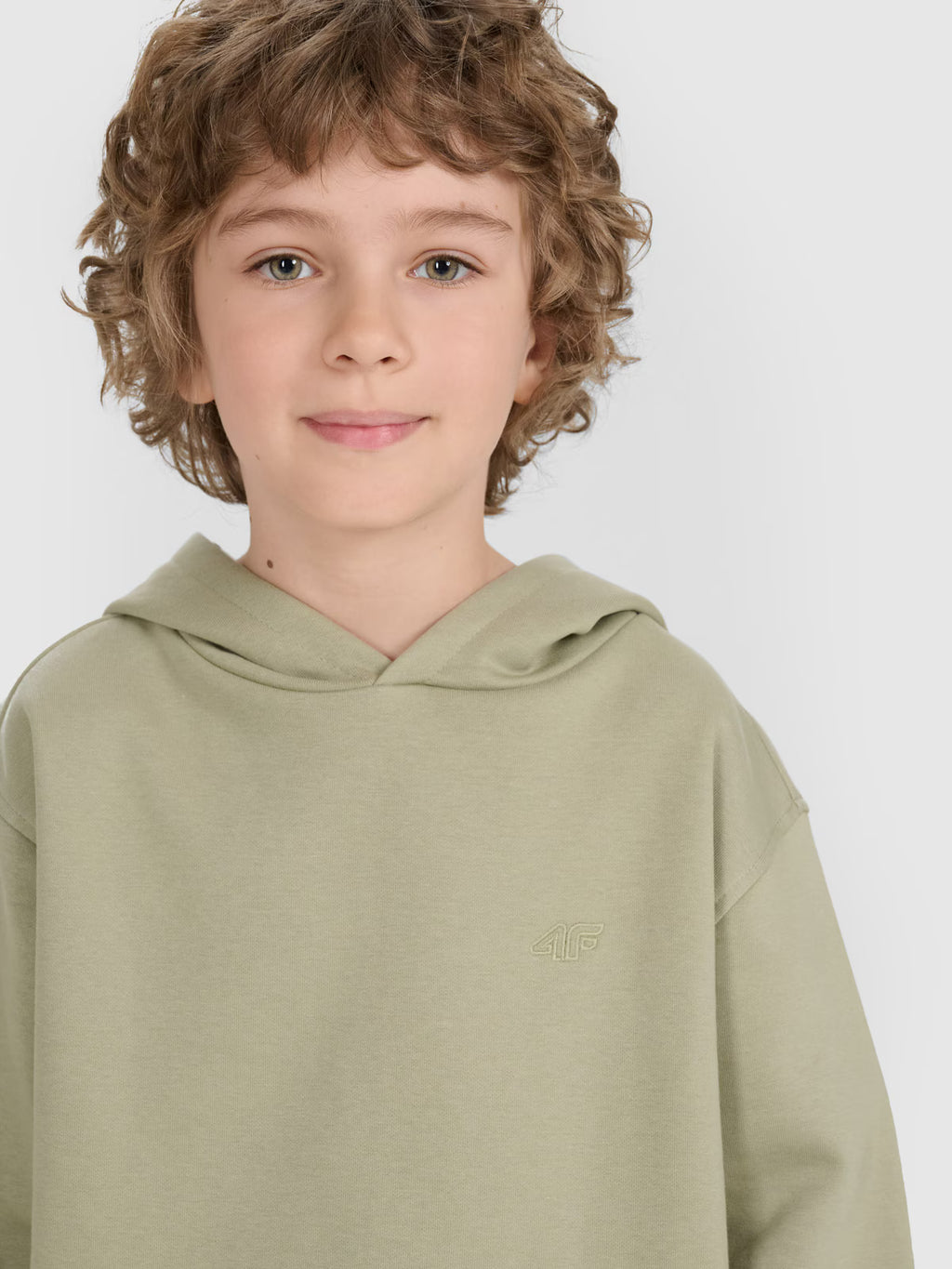 Bluza dresowa nierozpinana z kapturem chłopięca