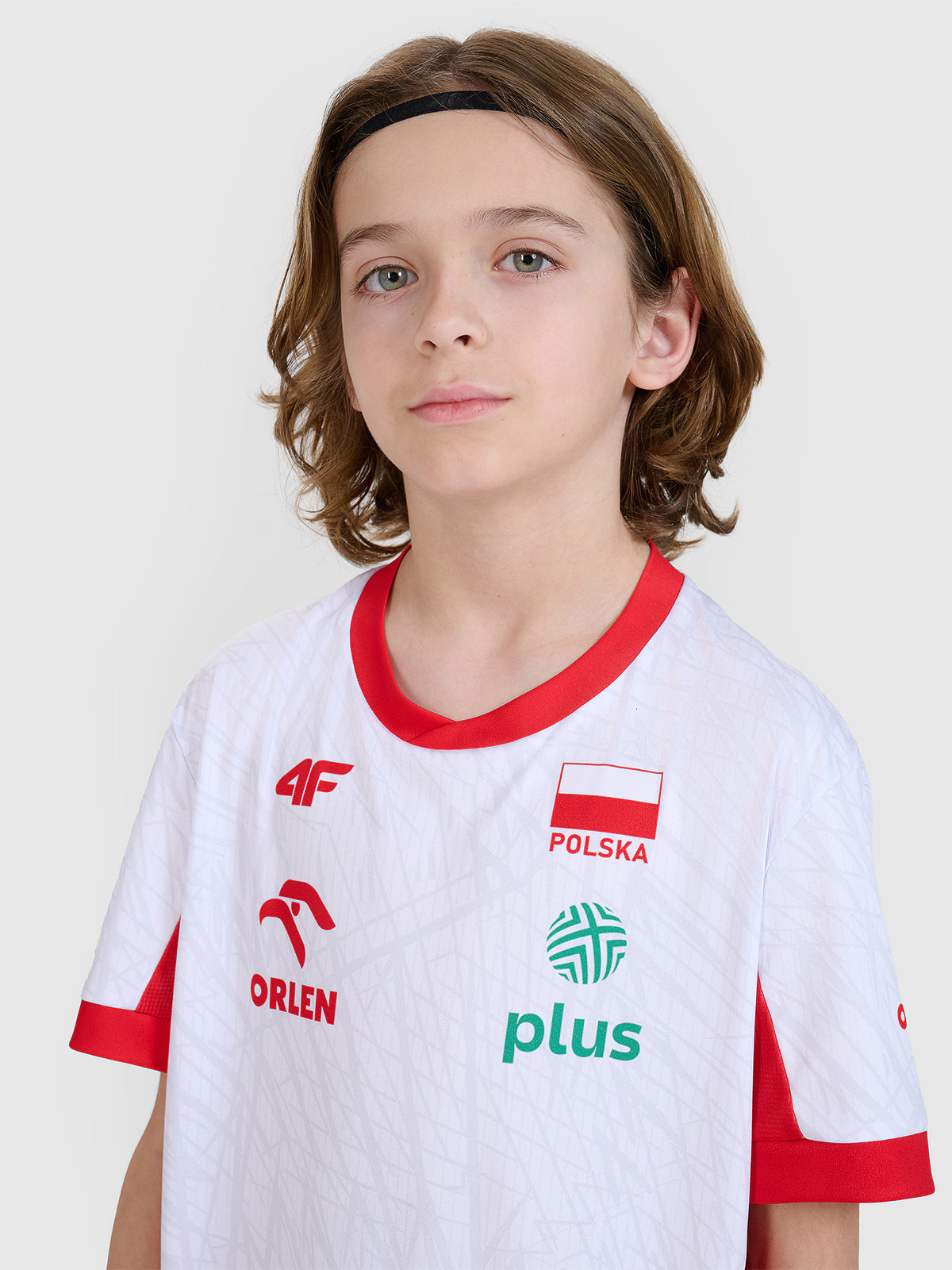 Koszulka meczowa replika z możliwością personalizacji dziecięca 4F x Polska Siatkówka