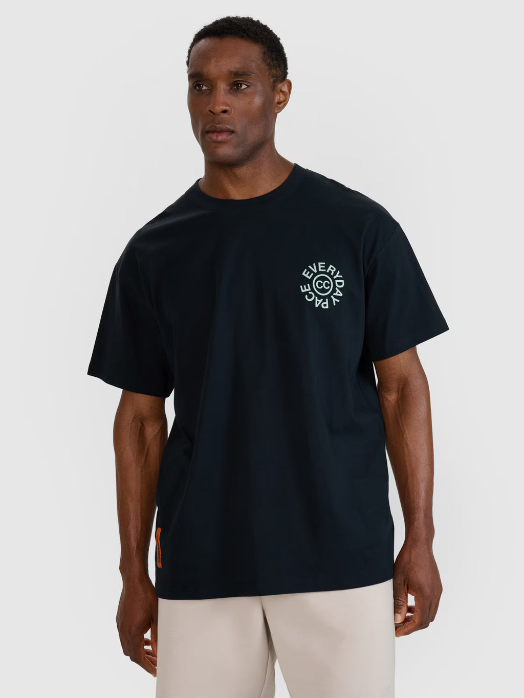 T-shirt oversize z nadrukiem męski