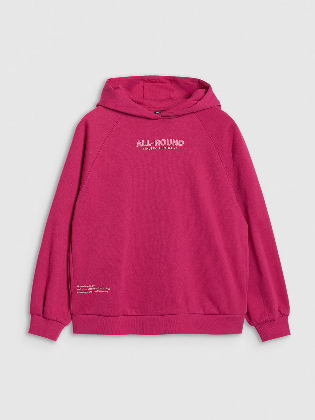 Bluza dresowa nierozpinana z kapturem dziewczęca