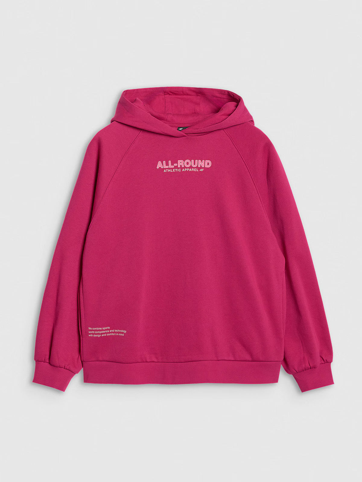Bluza dresowa nierozpinana z kapturem dziewczęca