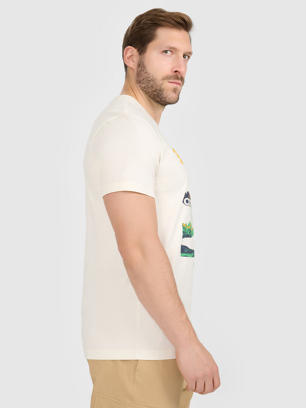 T-shirt regular z nadrukiem męski