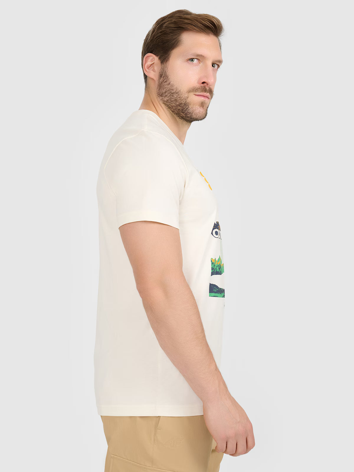 T-shirt regular z nadrukiem męski