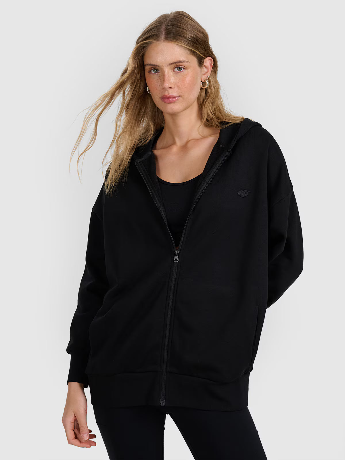 Bluza dresowa rozpinana z kapturem damska
