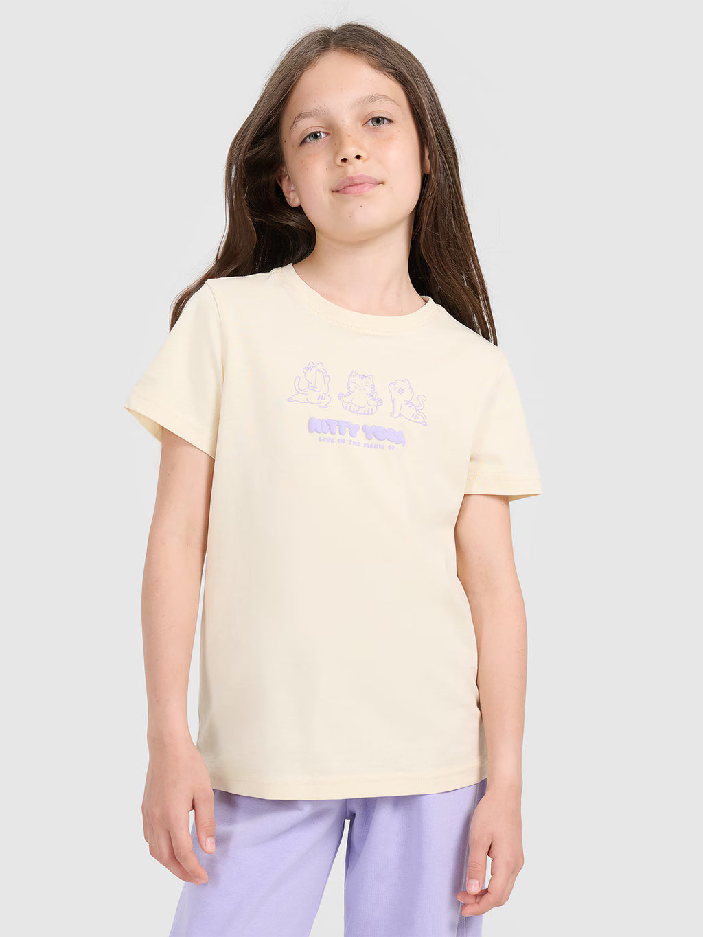 T-shirt regular z nadrukiem dziewczęcy