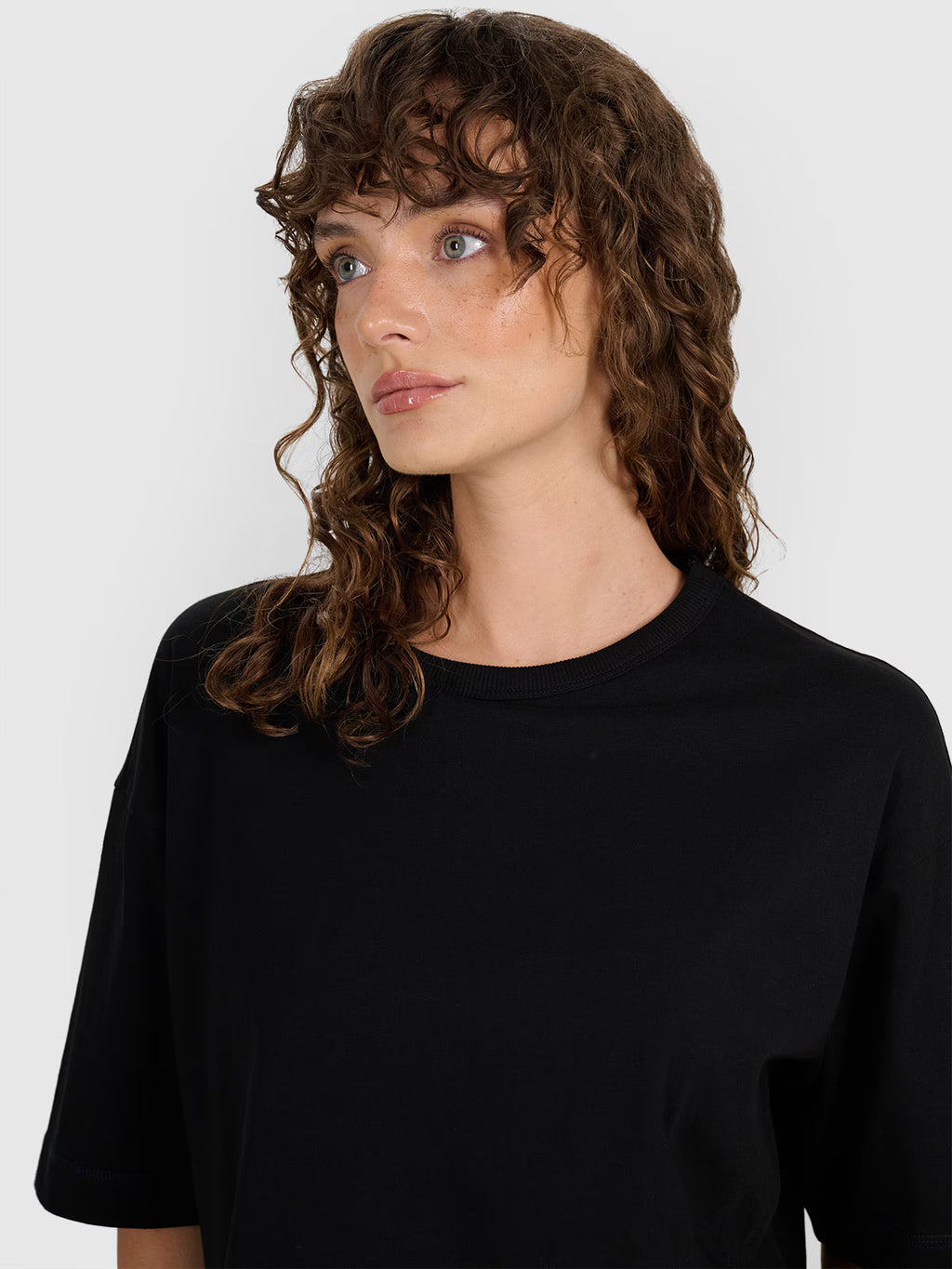 T-shirt oversize gładki damski