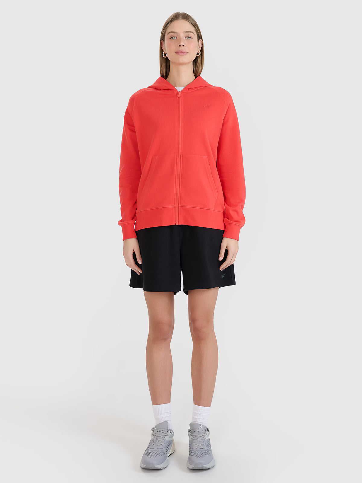 Bluza dresowa rozpinana z kapturem damska