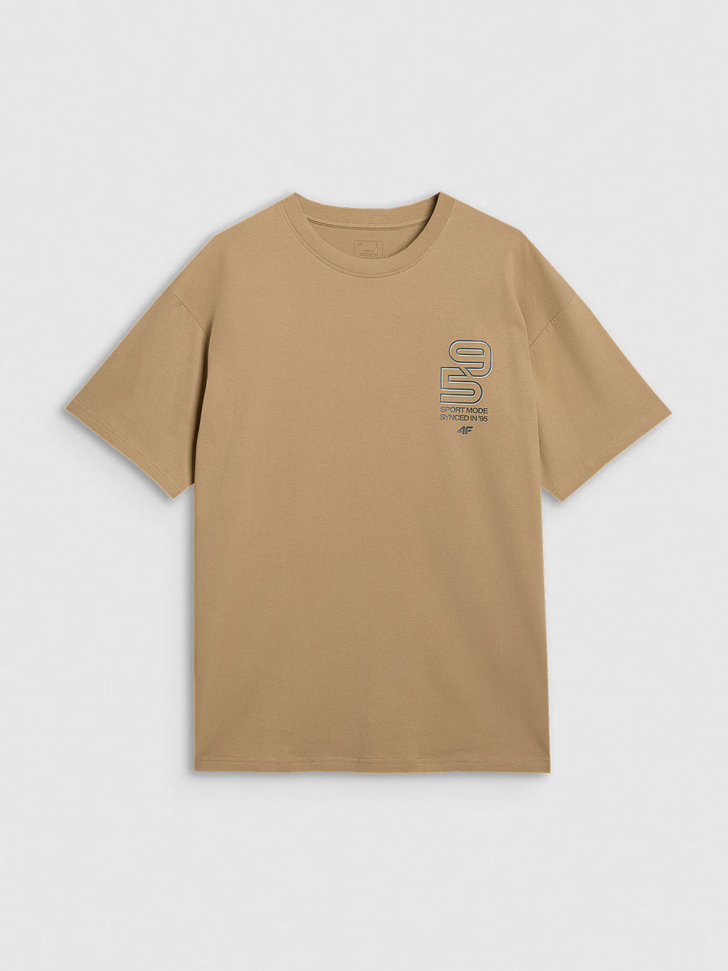 T-shirt oversize z nadrukiem męski