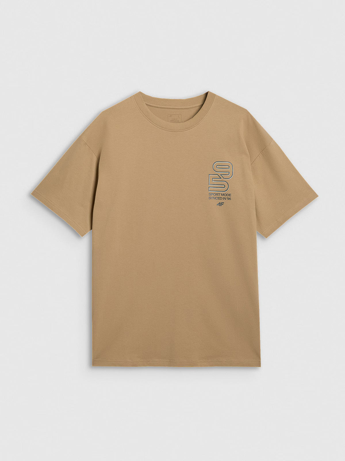 T-shirt oversize z nadrukiem męski