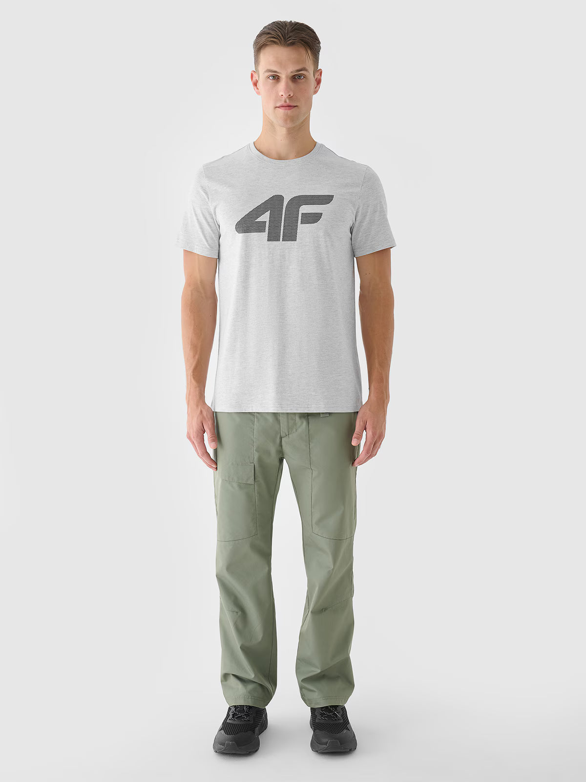 T-shirt regular z nadrukiem męski