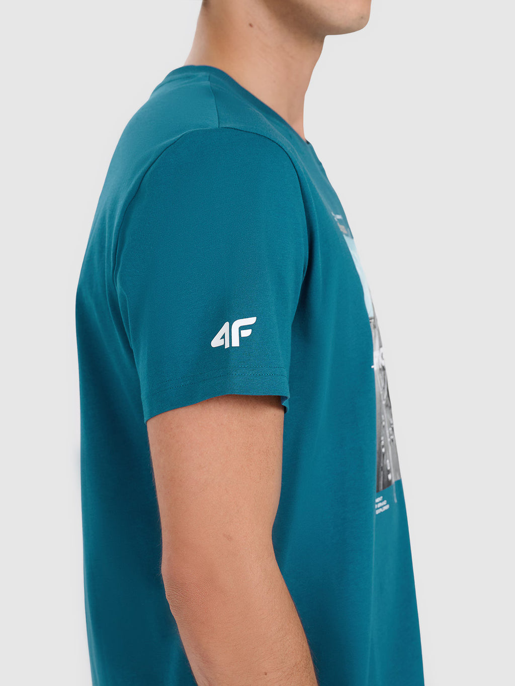 T-shirt regular z nadrukiem męski