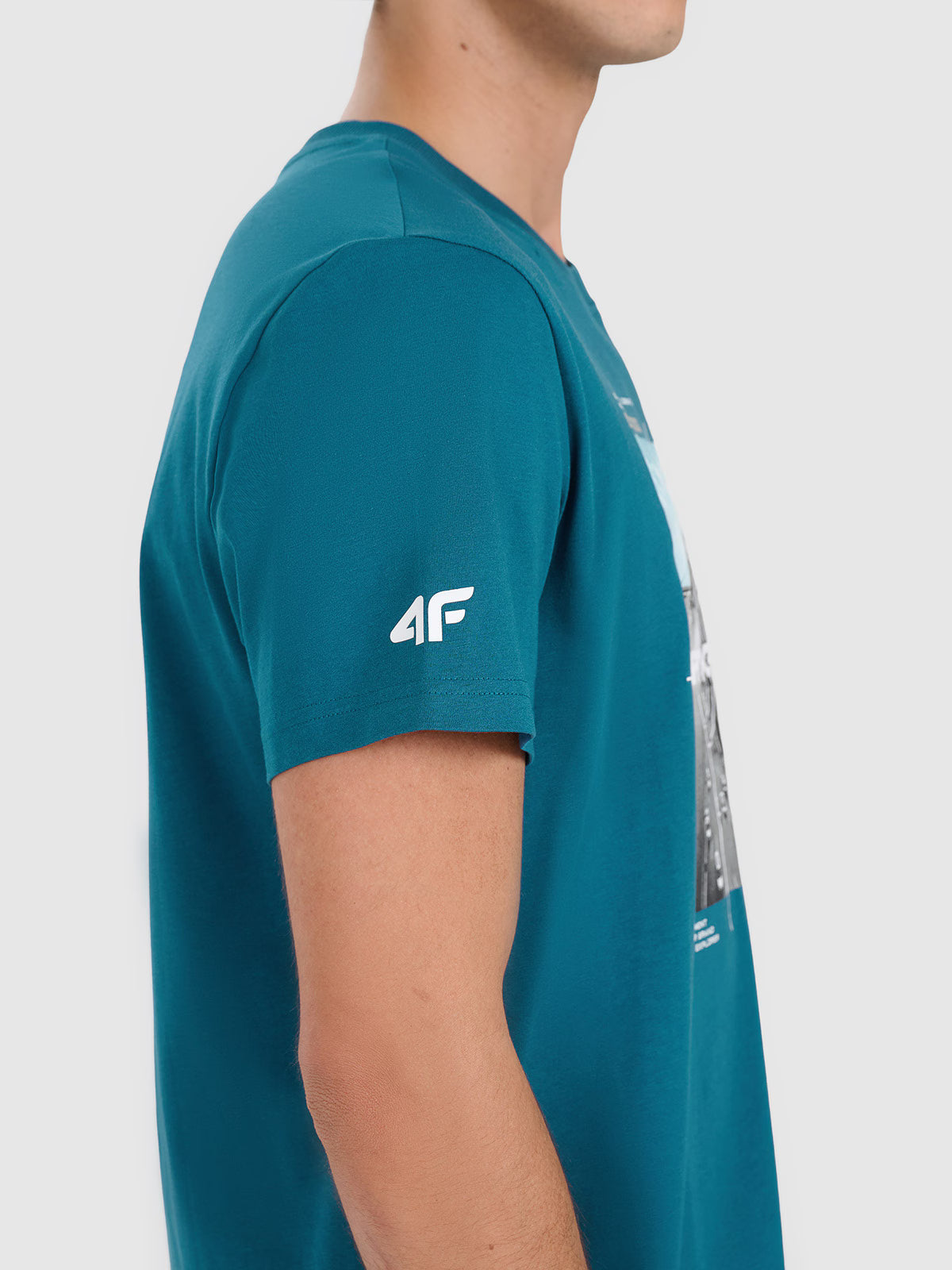 T-shirt regular z nadrukiem męski