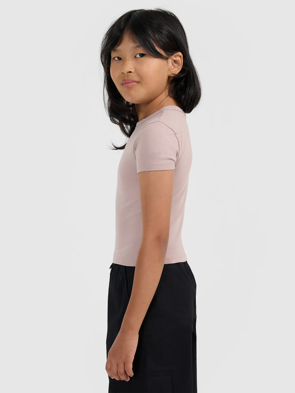 Crop top slim gładki dziewczęcy