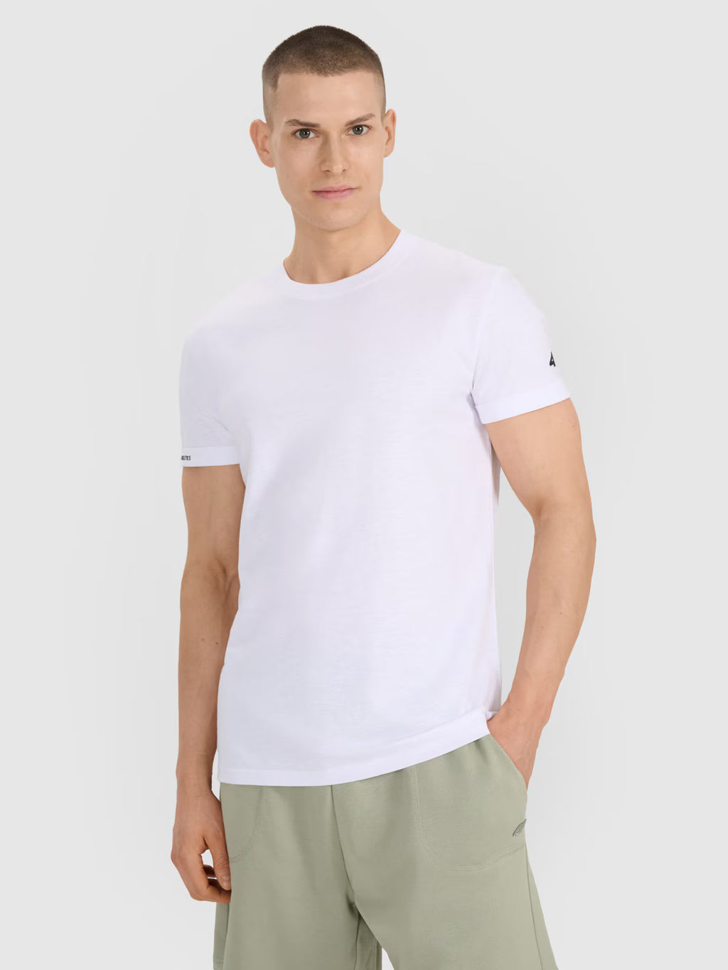 T-shirt regular gładki męski
