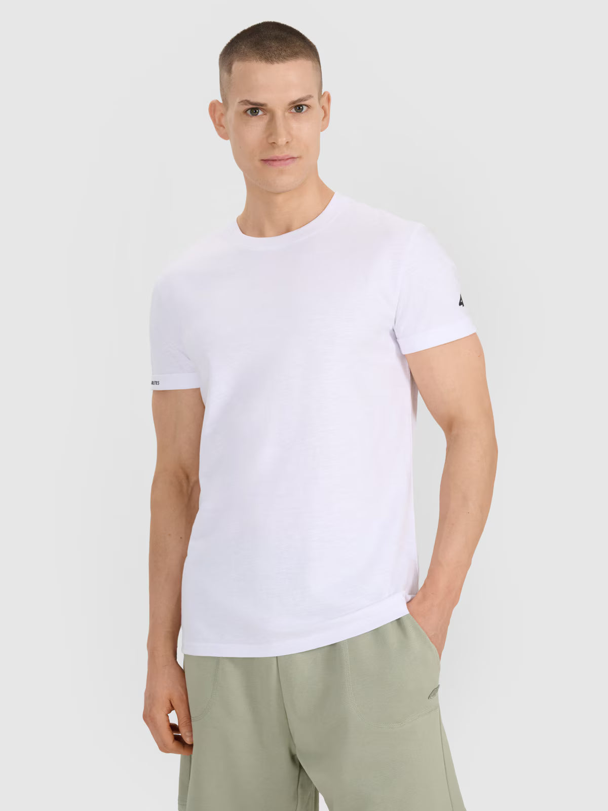 T-shirt regular gładki męski
