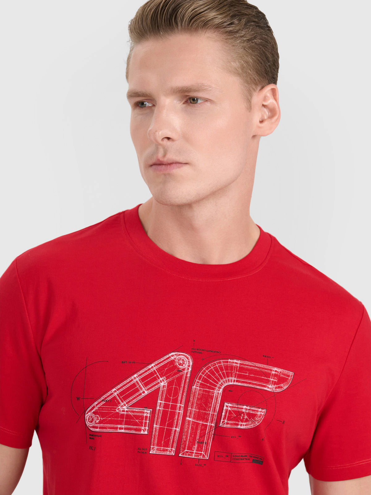 T-shirt regular z nadrukiem męski
