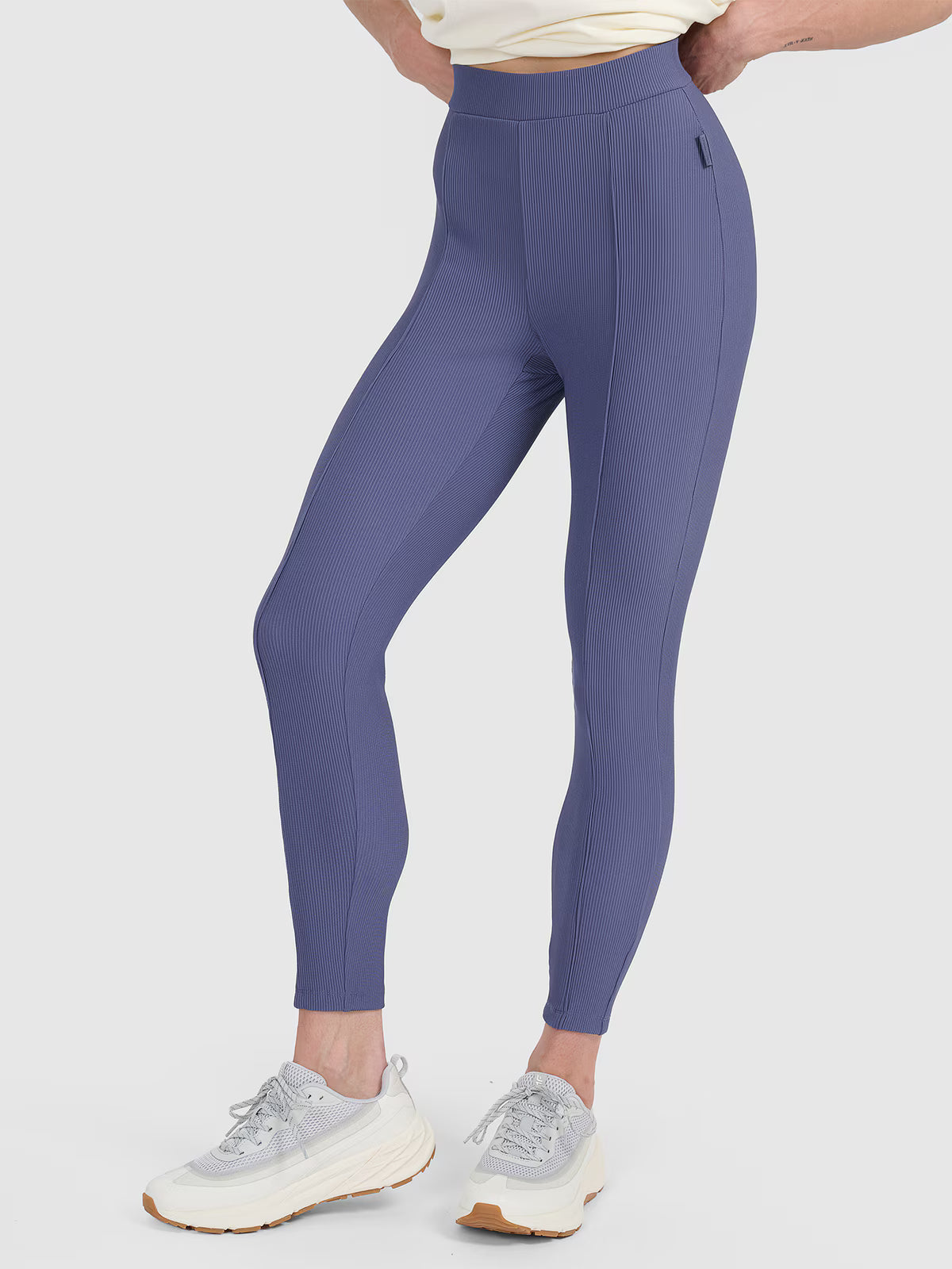 Legginsy z prążkowanej dzianiny damskie