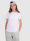 T-shirt regular gładki dziewczęcy