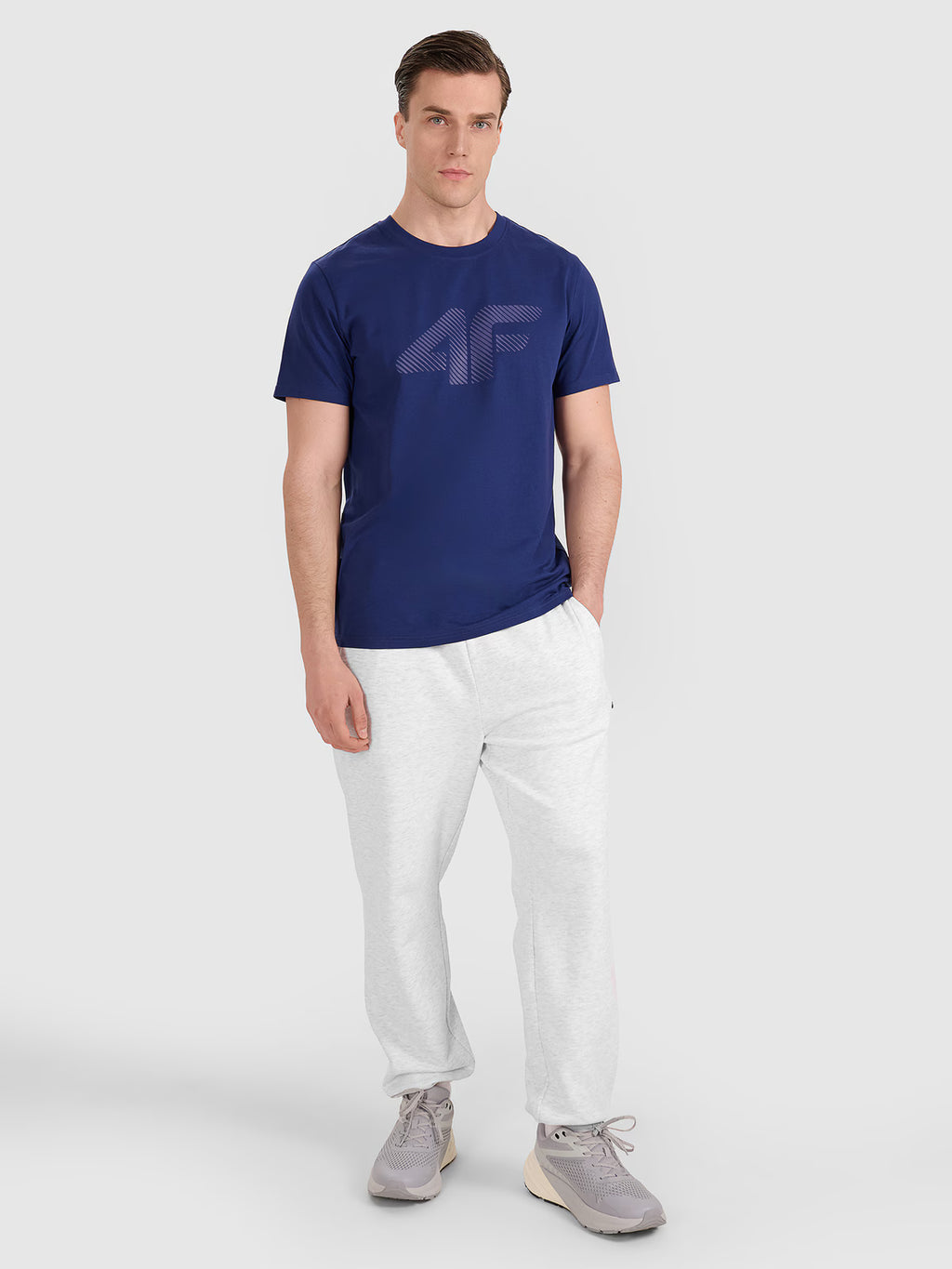 T-shirt regular z nadrukiem męski