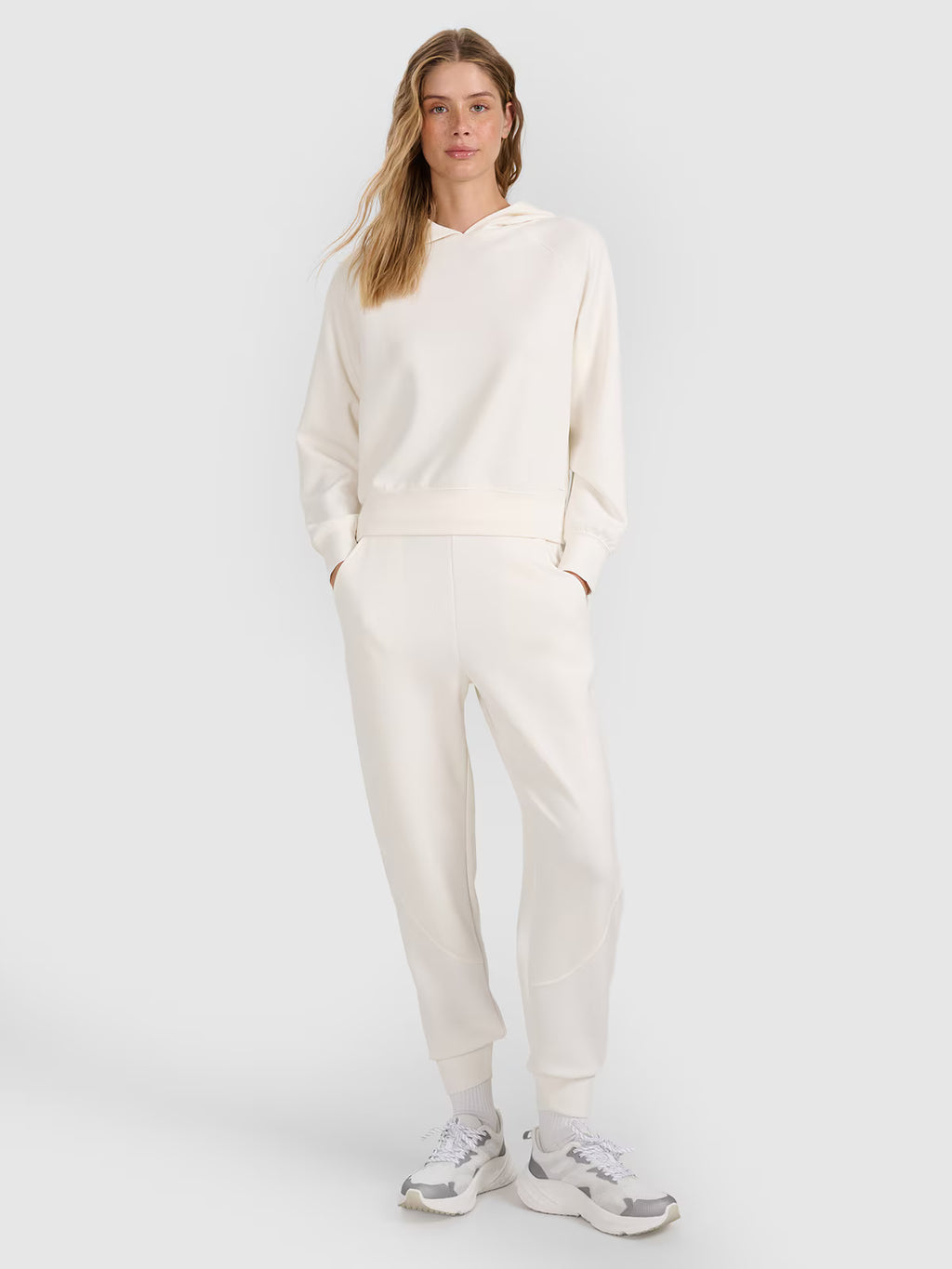 Bluza dresowa nierozpinana z modalem damska