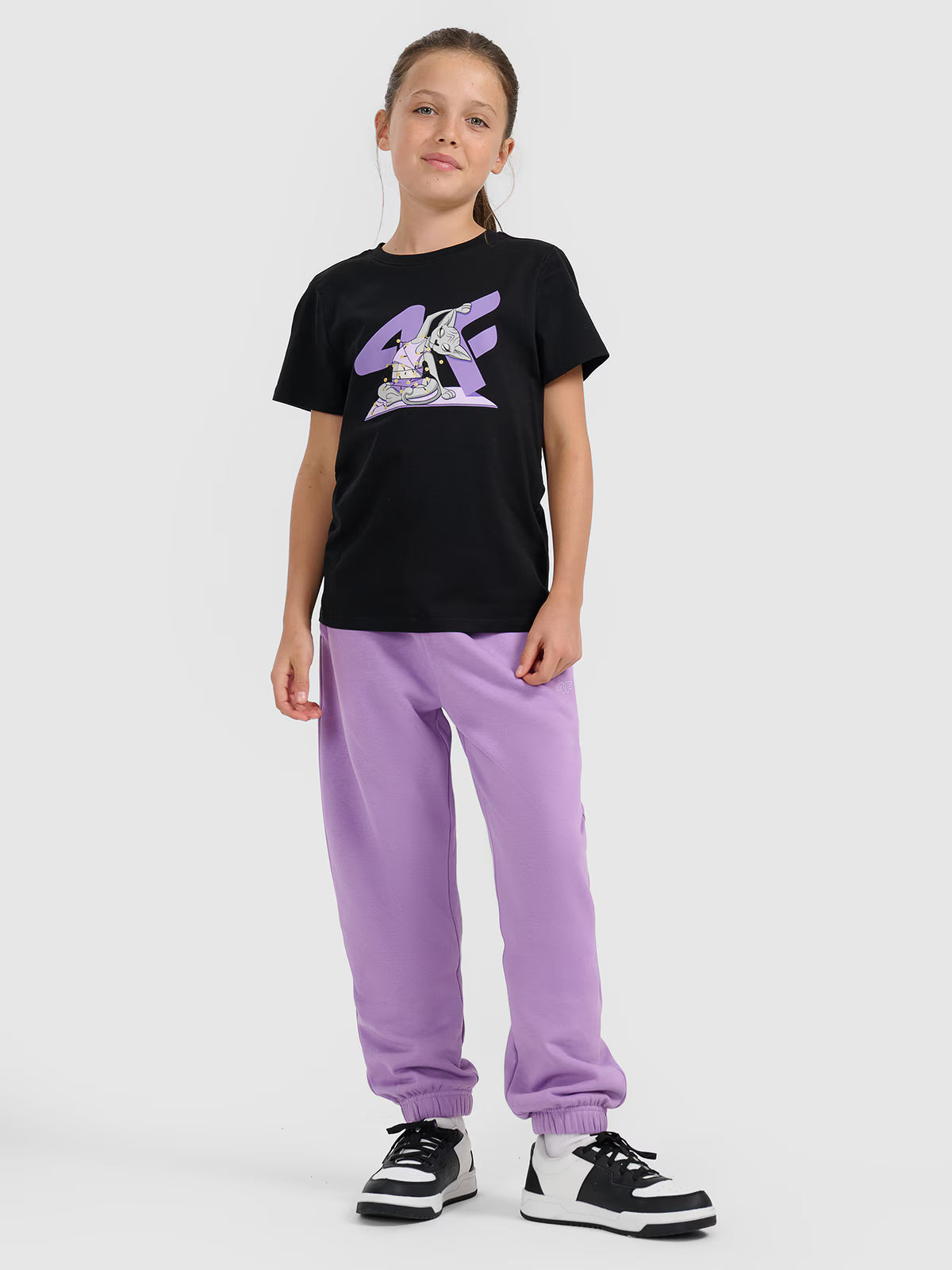 T-shirt regular z nadrukiem świątecznym dziewczęcy