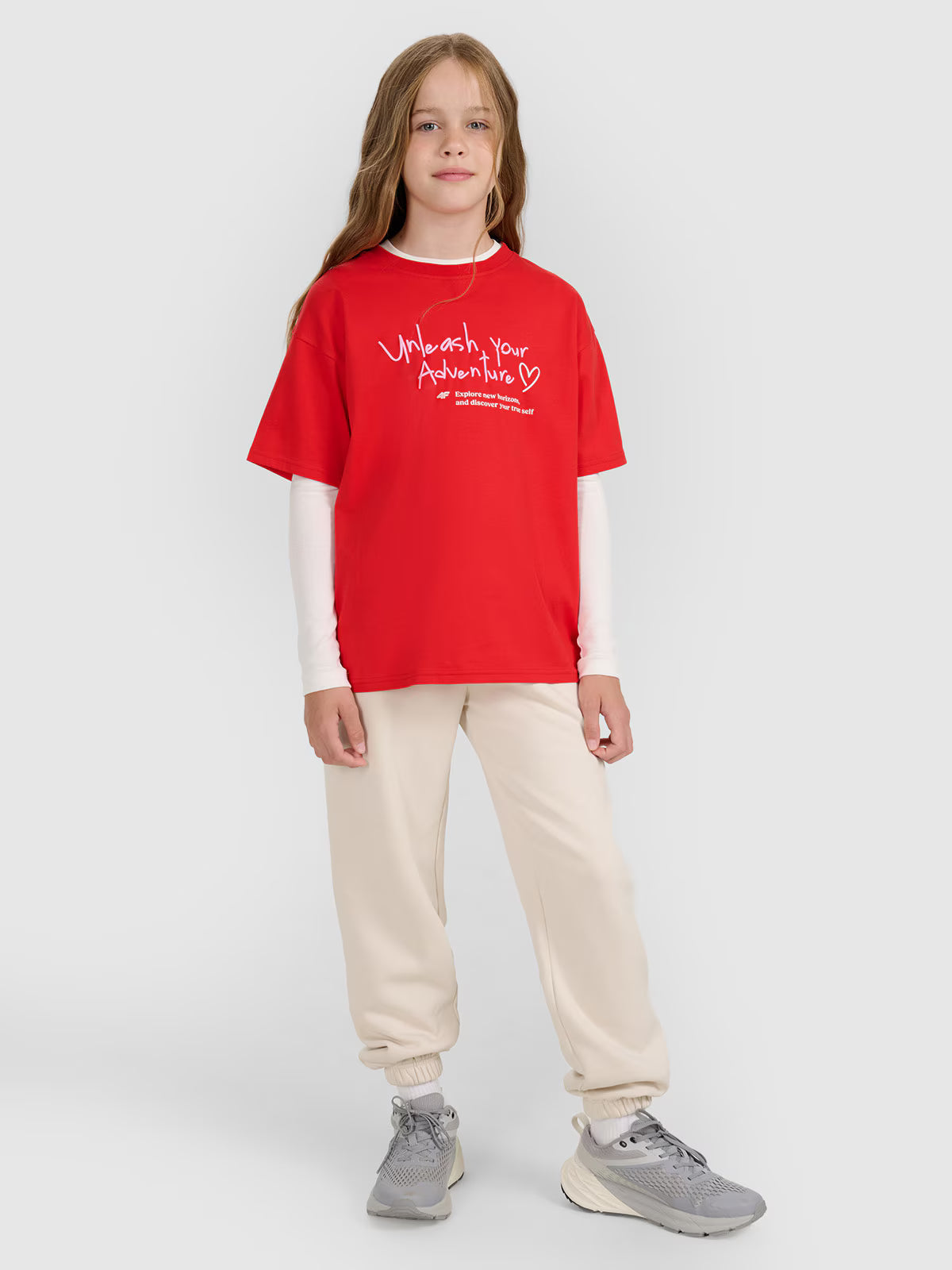 T-shirt regular z nadrukiem dziewczęcy