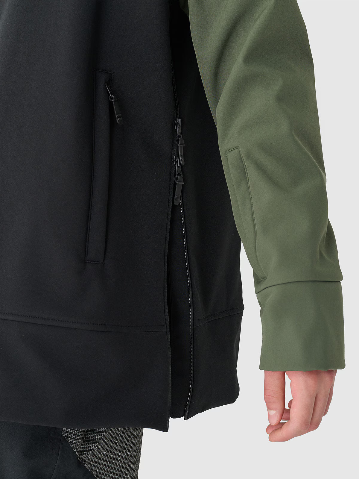 Długa bluza snowboardowa z softshellu membrana 5000 męska