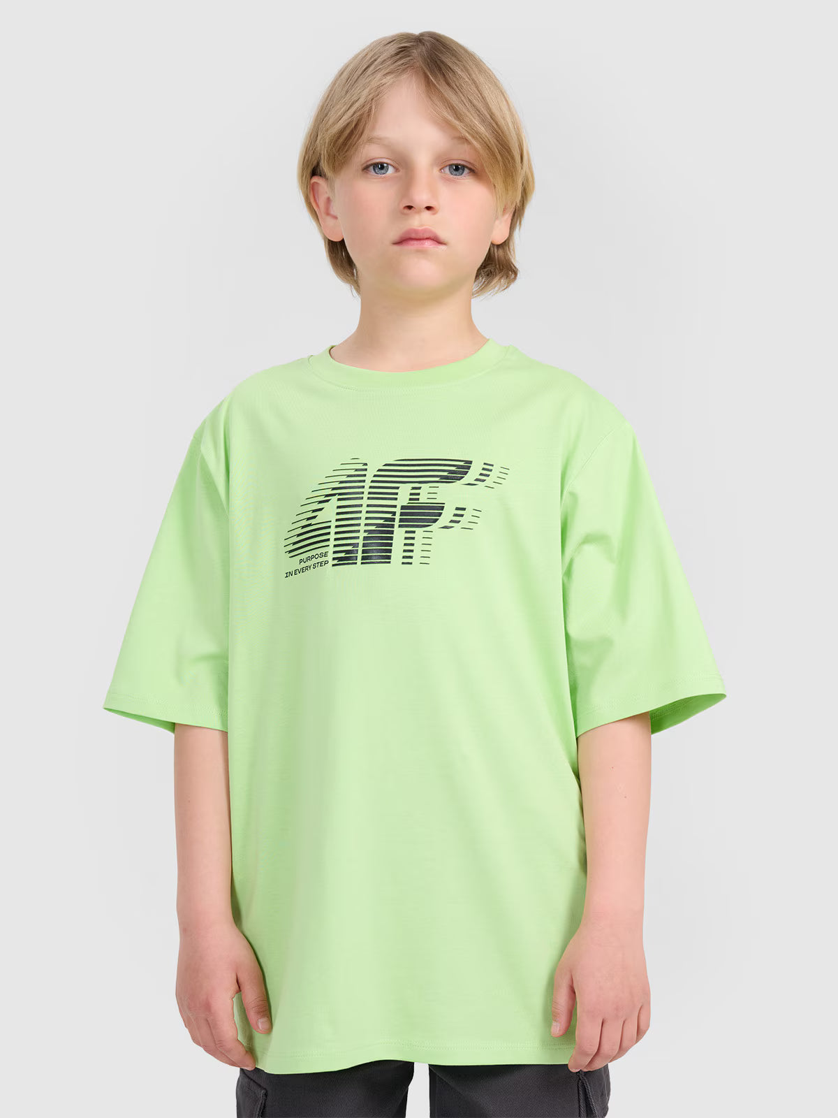T-shirt oversize z nadrukiem chłopięcy