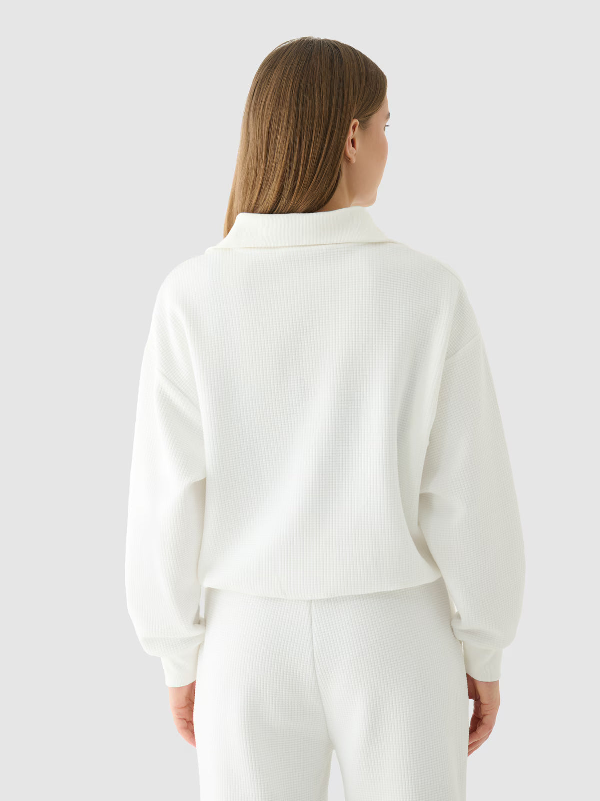Bluza crop top rozpinana bez kaptura damska