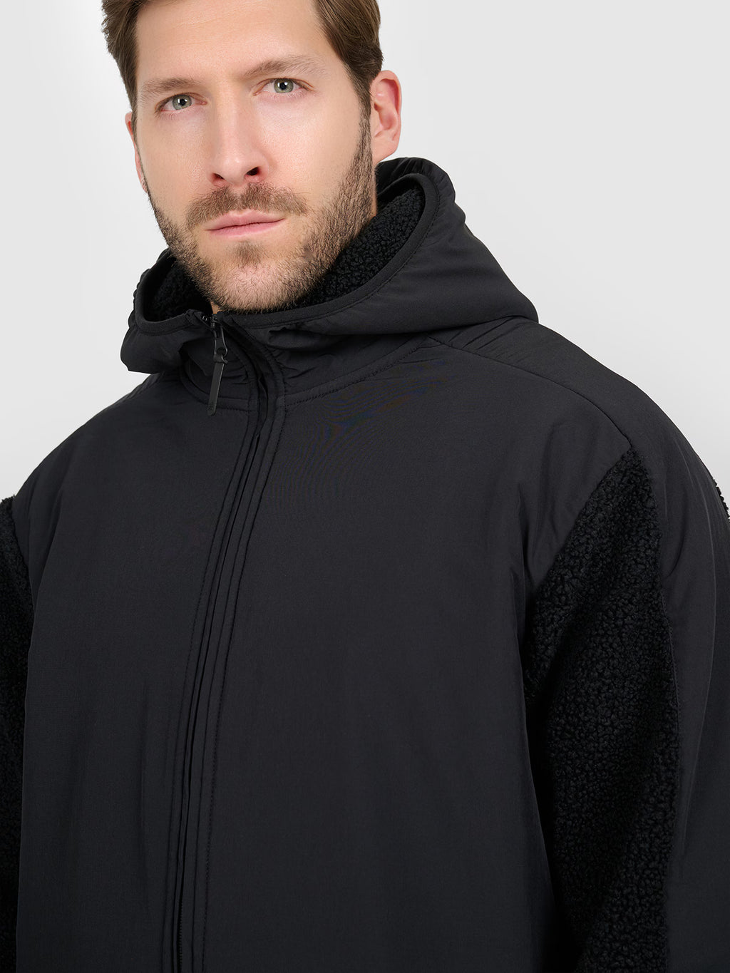 Polar sherpa loose z kapturem męski